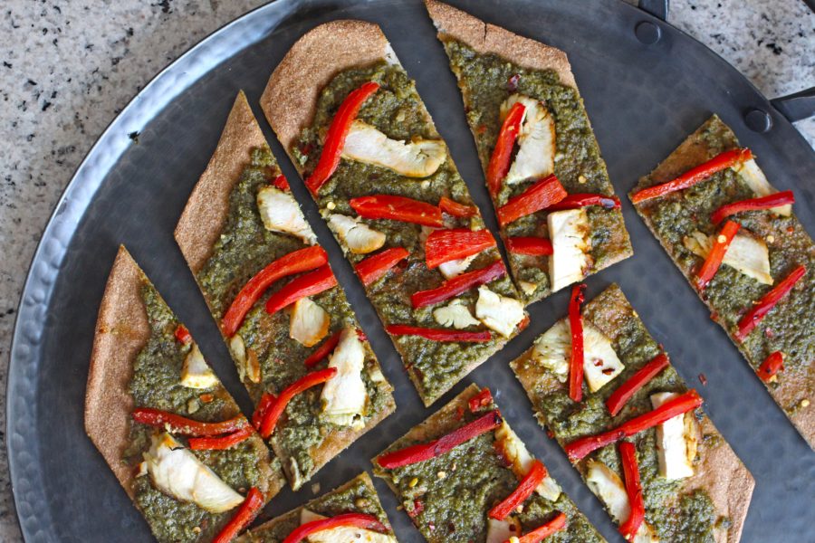 Chicken Pesto Flatbread Gluten Free Society