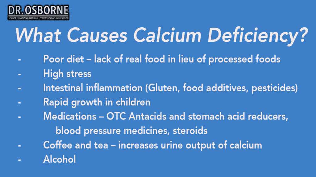 causes of calcium deficiency