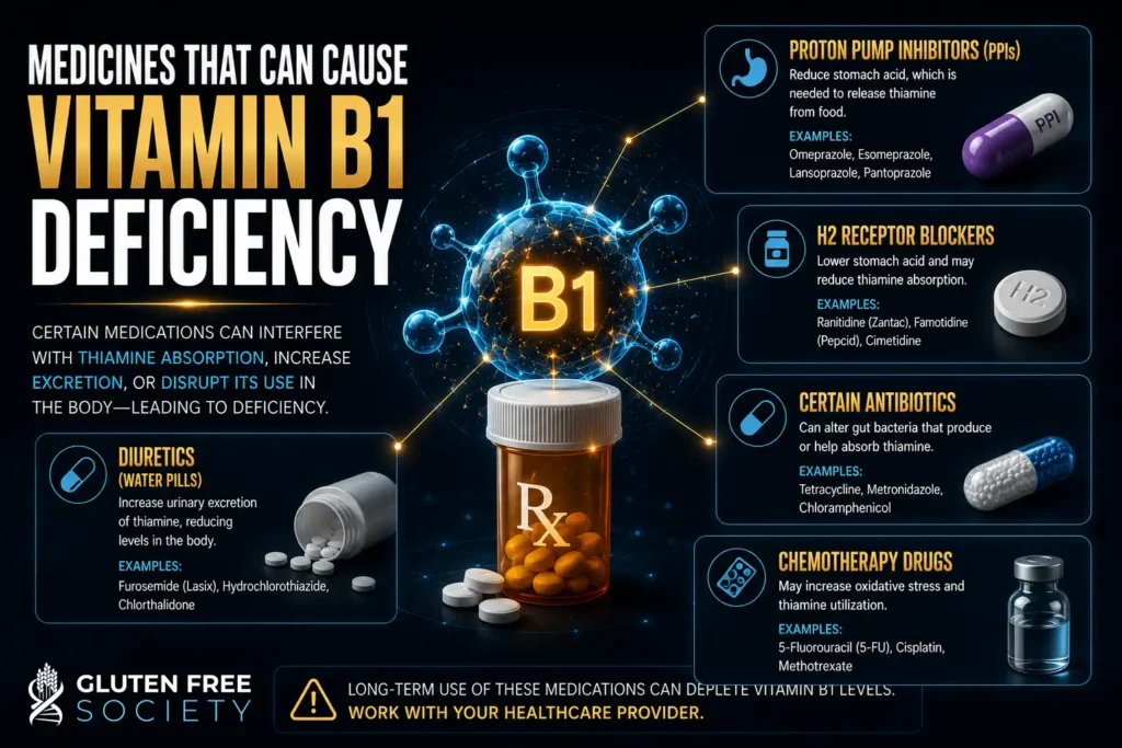 medicines that can cause vitamin b1 deficiency - Gluten Free Society