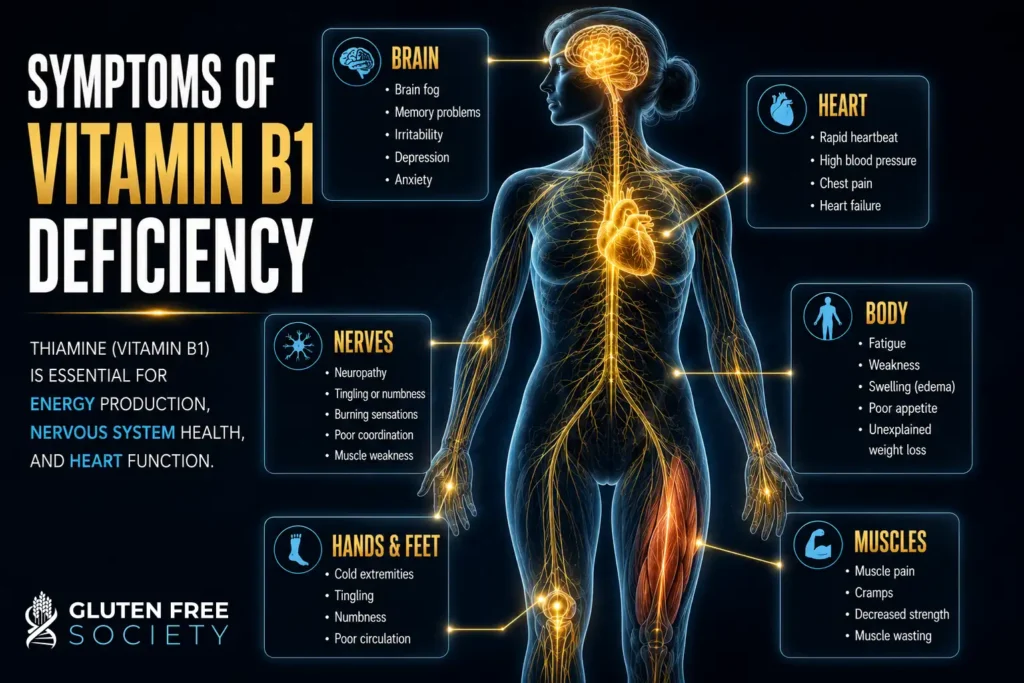symptoms of b1 deficiency - Gluten Free Society