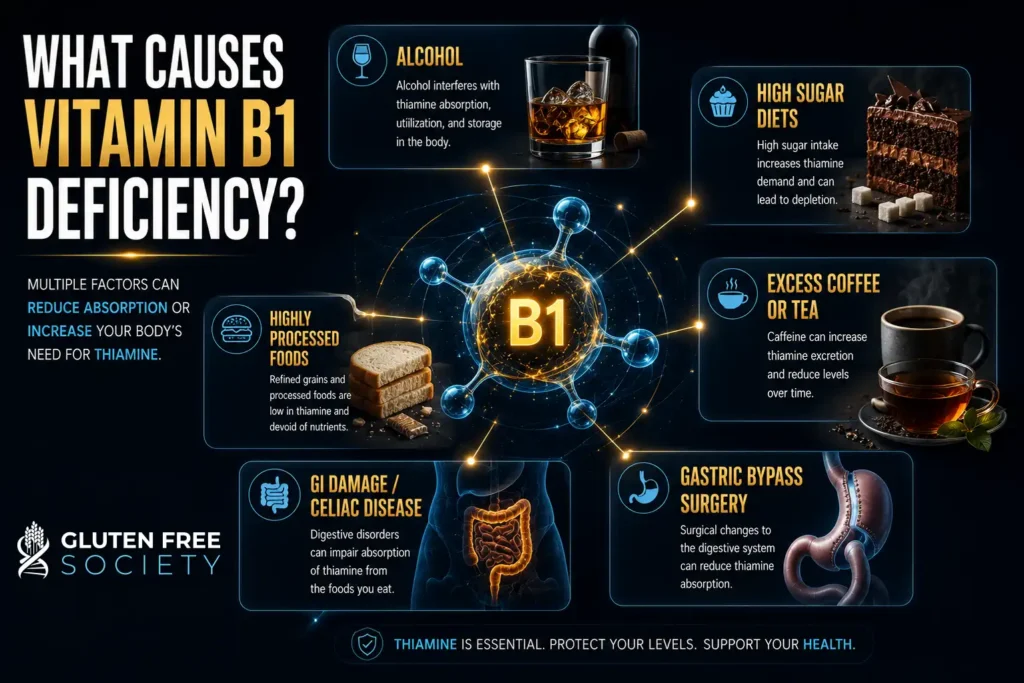 what causes b1 deficiency - Gluten Free Society