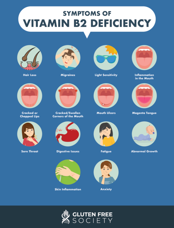 Vitamin B2 Nutrients Deficiencies & Gluten Gluten Free Society