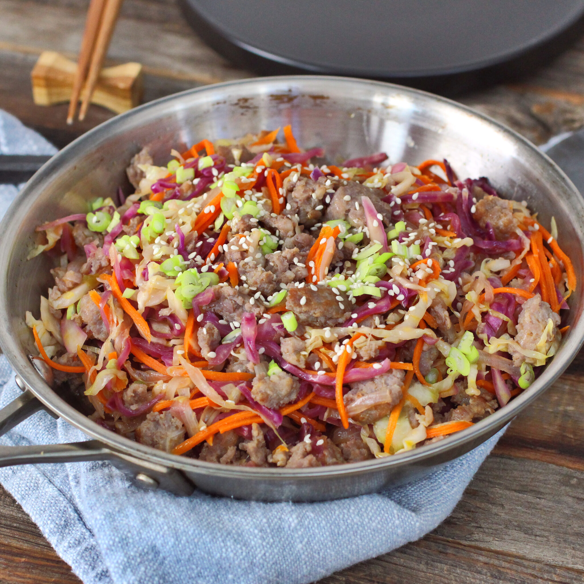 Skillet Egg Roll in a Bowl Gluten Free Society