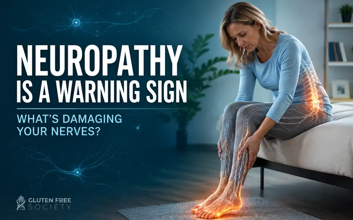 peripheral neuropathy root causes nerve damage featured image - Gluten Free Society