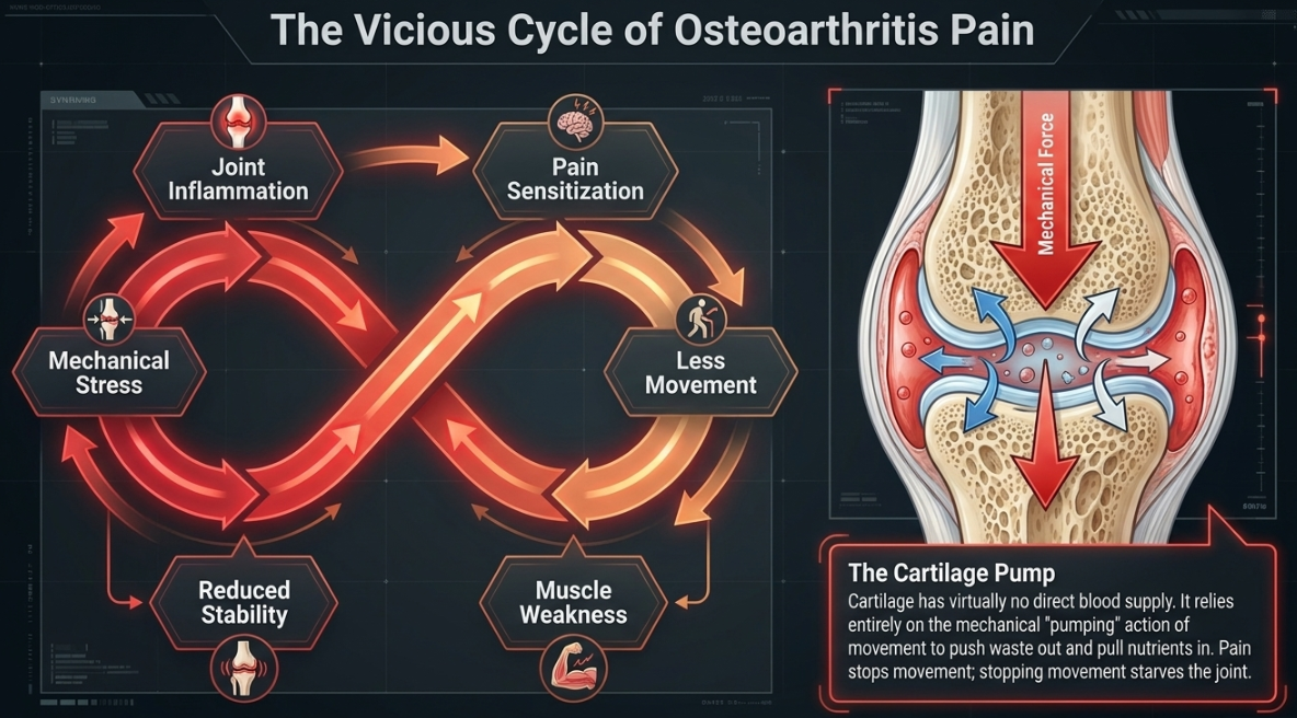 Osteoarthritis healing requires movement